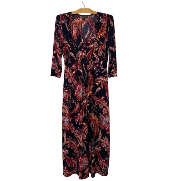 Maggy London Dresses & Skirts - Maggy London Blue and Pink Sheath Maxi Dress